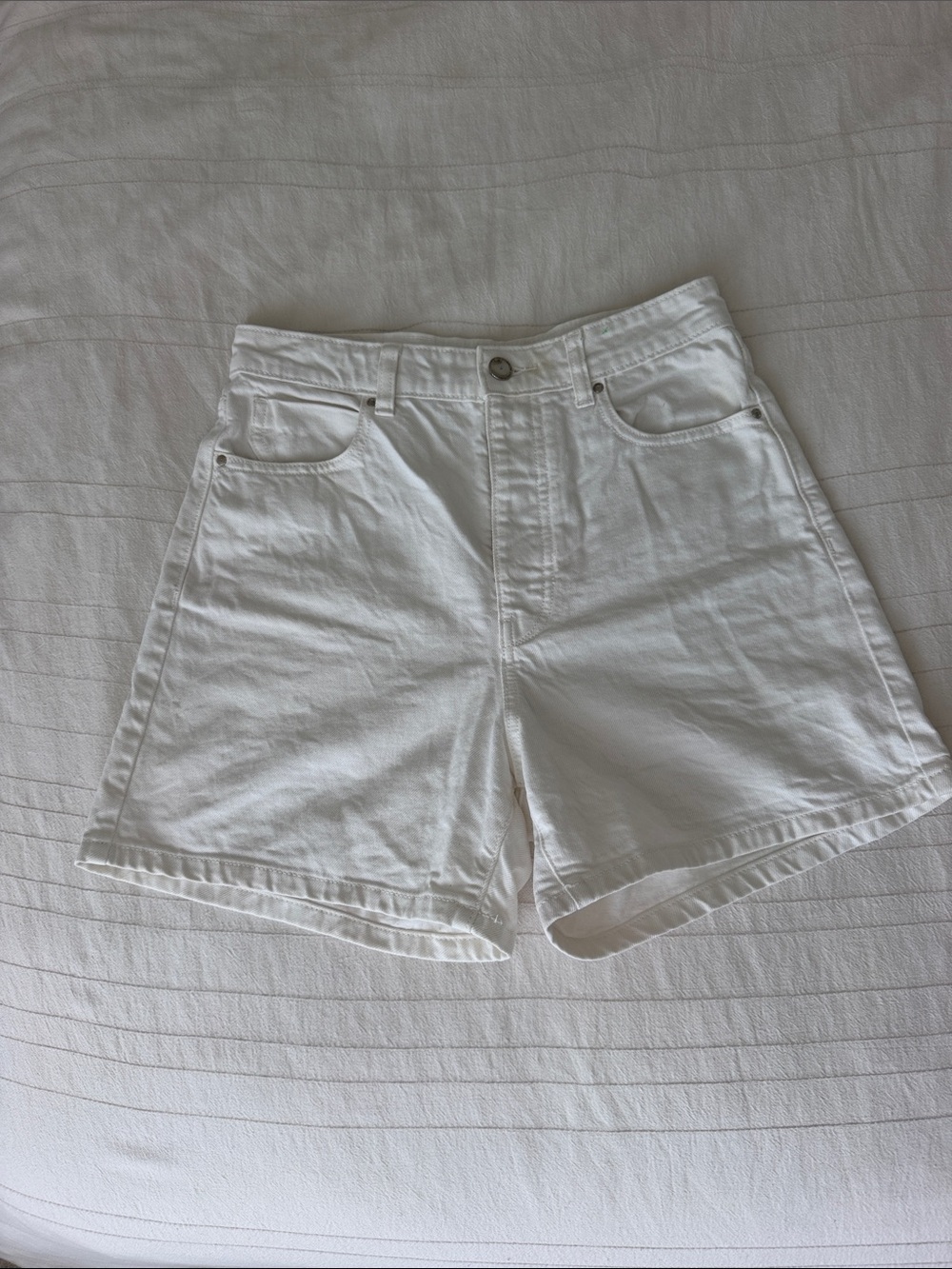Zara White Denim Jean Shorts